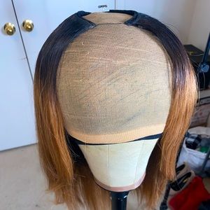 Human hair Leave out Wig